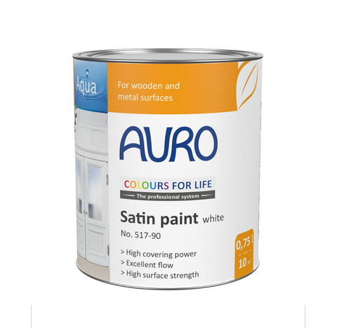 Water Based Eggshell Natural Paint, White - Auro 517-90