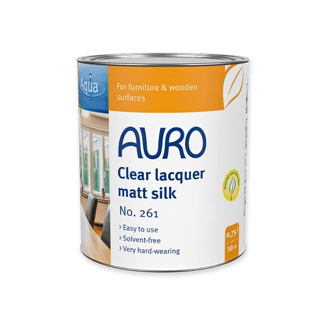 Natural Clear Wood Varnish - Auro 261 - Matt Silk Lacquer finish