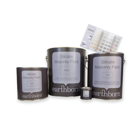 Natural mineral silicate paint for masonry