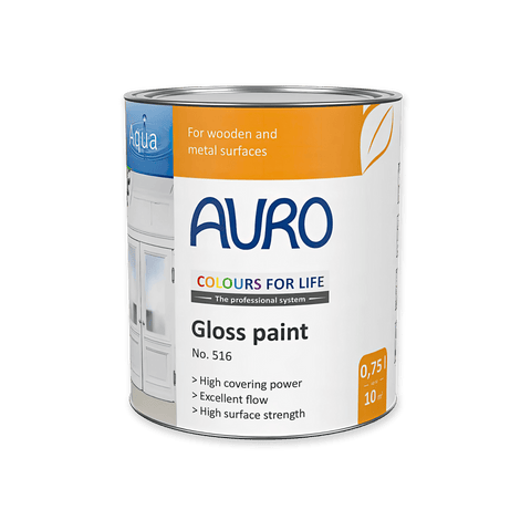 Auro 516 - Coloured Gloss Paint - Sunset Yellow 25