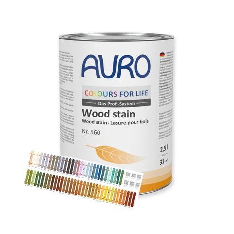 Natural Satin Woodstain in 65 Colours - Auro 560