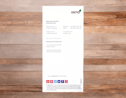 Osmo Exterior Wood Finishes (Product Information)