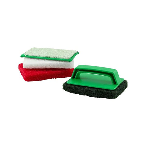 Osmo Hand Pad Holder shown with applicator fleece and white, red and green superpads
