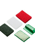 Osmo Hand Pads range: applicator fleece and white, red and green superpads with the hand pad holder